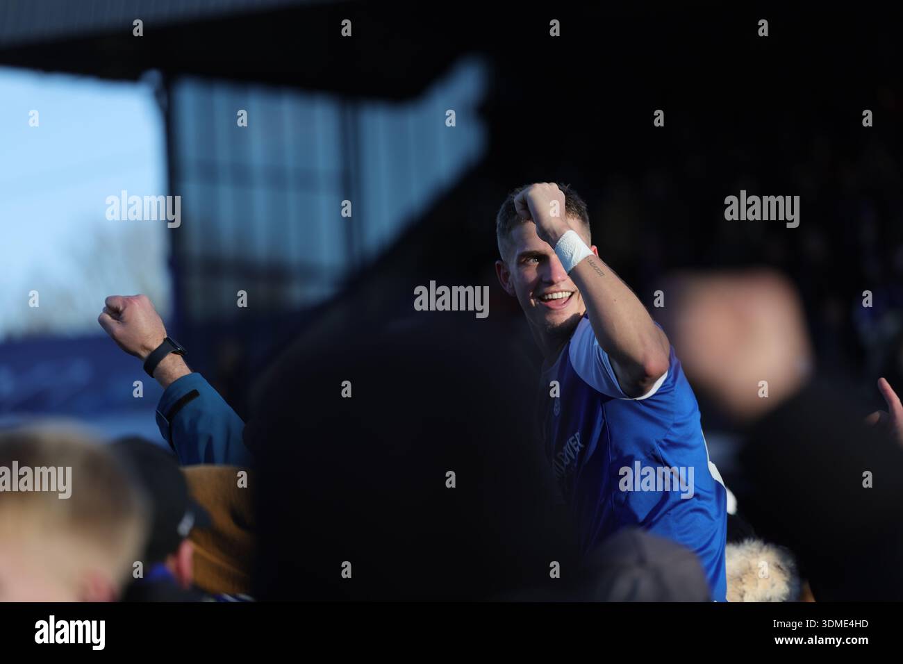 Macclesfield, Regno Unito. 10 gennaio 2026 Lewis Fensome - Macclesfield batte il Crystal Palace nel terzo turno di fa Cup. Credito Peter Simmons / Alamy Foto Stock