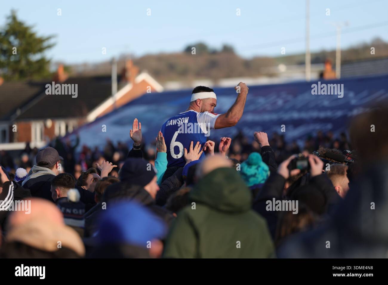 Macclesfield, Regno Unito. 10 gennaio 2026 Paul Dawson - Macclesfield batte il Crystal Palace nel terzo turno di fa Cup. Credito Peter Simmons / Alamy Foto Stock