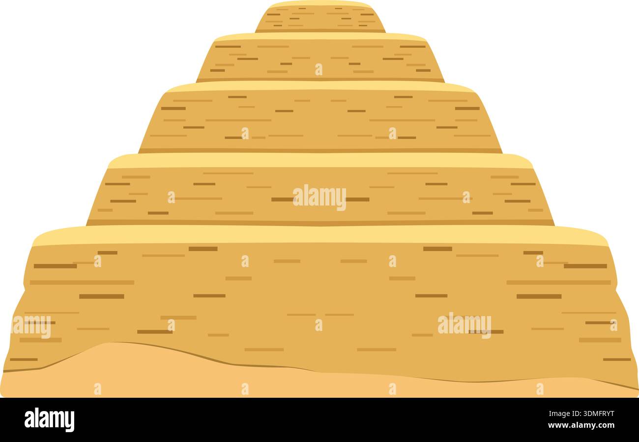Una piramide fatta di arenaria Illustrazione Vettoriale