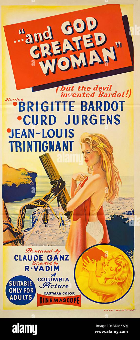 Brigitte Bardot 1 e God Created Woman 1 poster Original Movie poster Foto Stock
