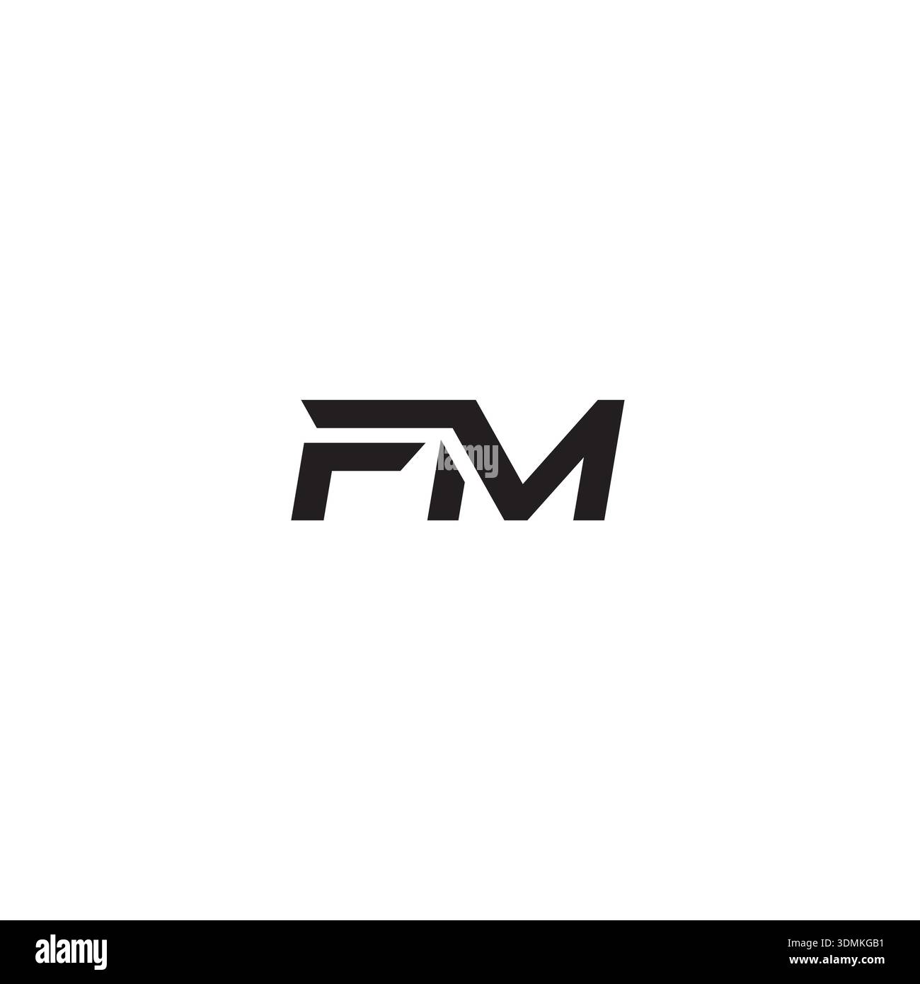 Logo FM con lettera o design dell'icona Illustrazione Vettoriale