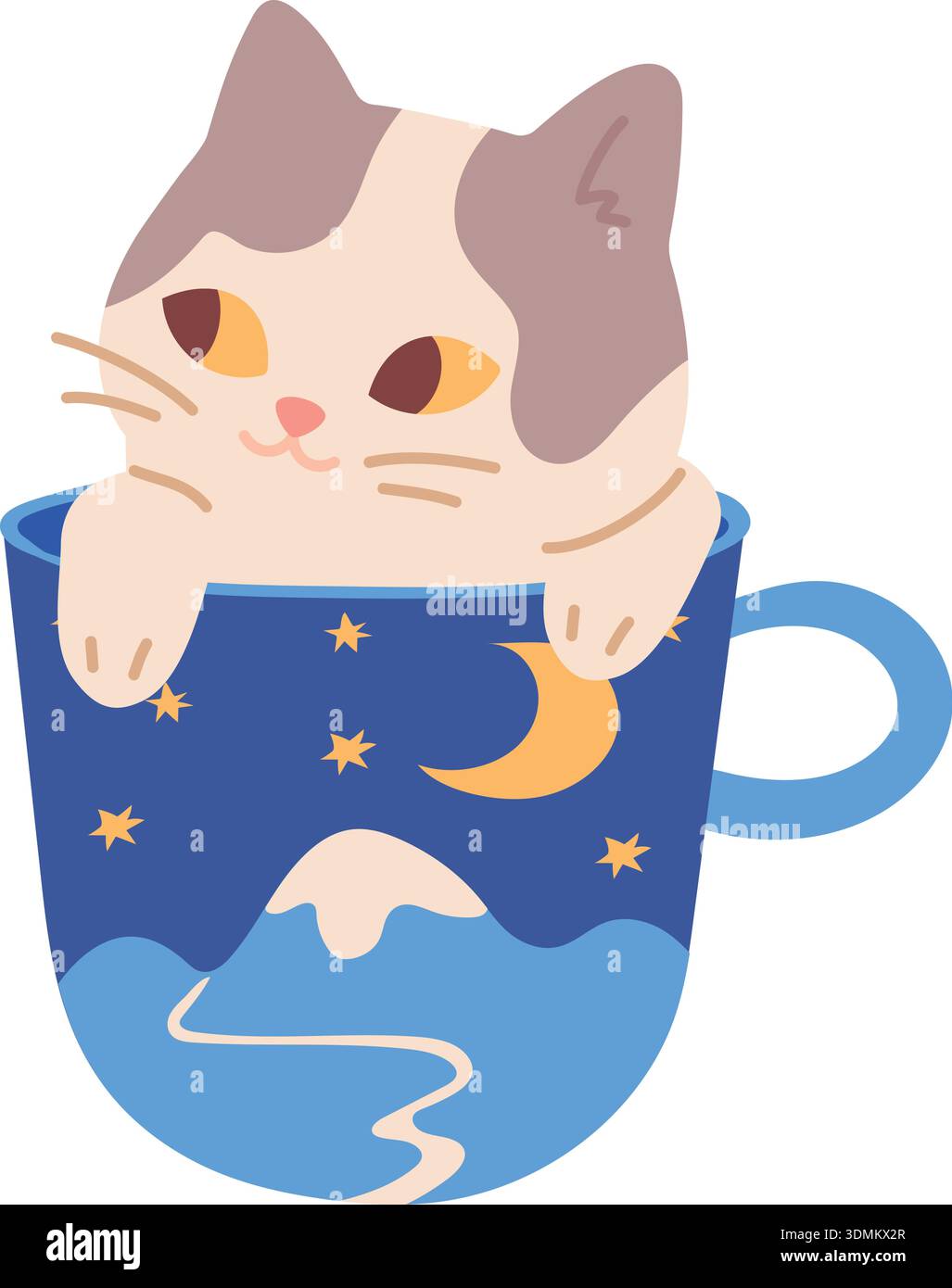 Graziose tazze da caffè per amanti dei libri e dei gatti a 3 livelli
