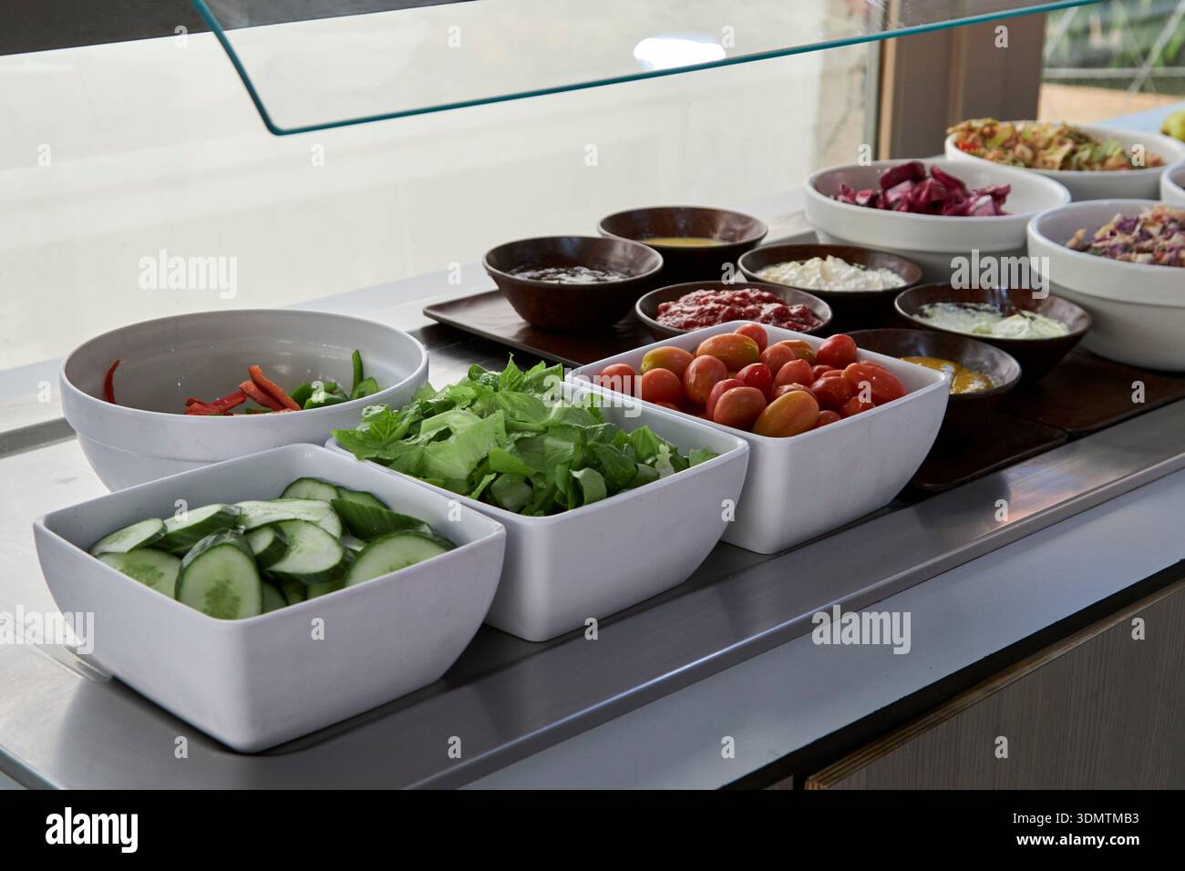 buffet di insalate dell'hotel maspalomas gran canaria, isole canarie, spagna Foto Stock