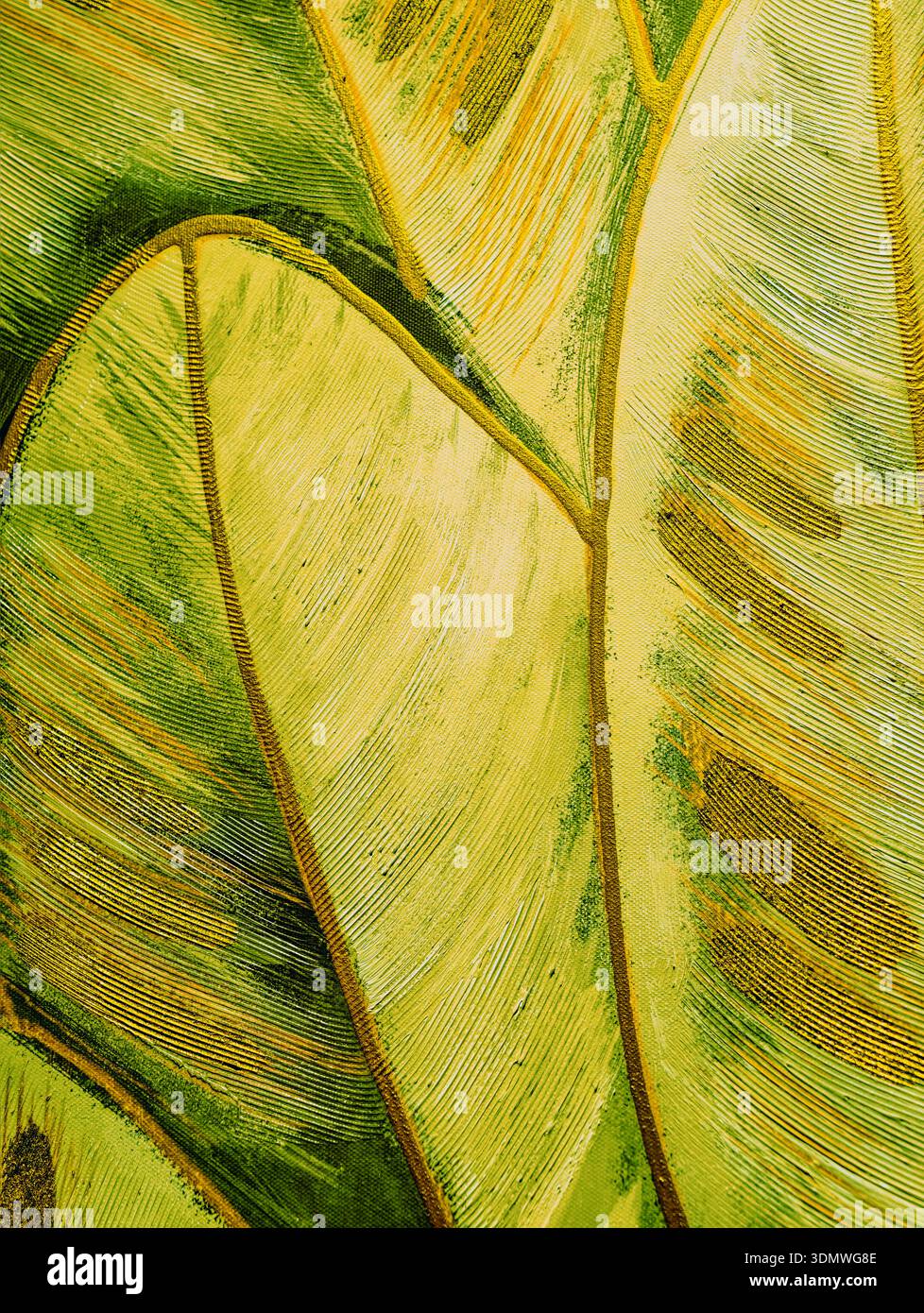 Sfondo verticale giallo verde foto macro disegno naturale primo piano Fotografia texture ad alta risoluzione Foto Stock