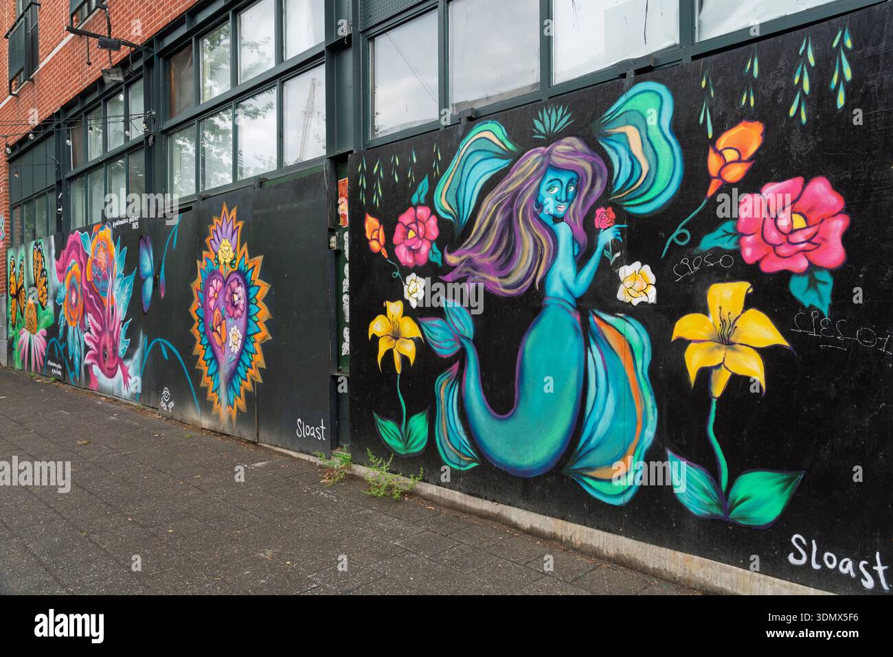 Street art vicino a Saint-Louis Square, Montreal, Quebec, Canada. Foto Stock
