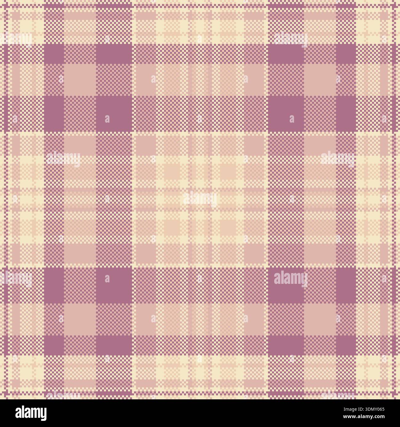 Hanukkah plaid Vector seamless, Group pattern background check. Tessuto in tessuto Tartan grungy con tavolozza di colori chiari e rosa. Illustrazione Vettoriale