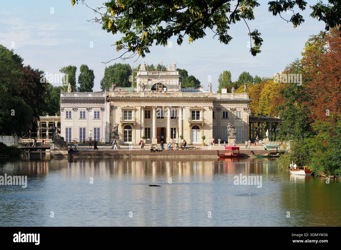 Il Palazzo sull'isola nel Parco reale delle terme di Varsavia in Polonia Foto Stock