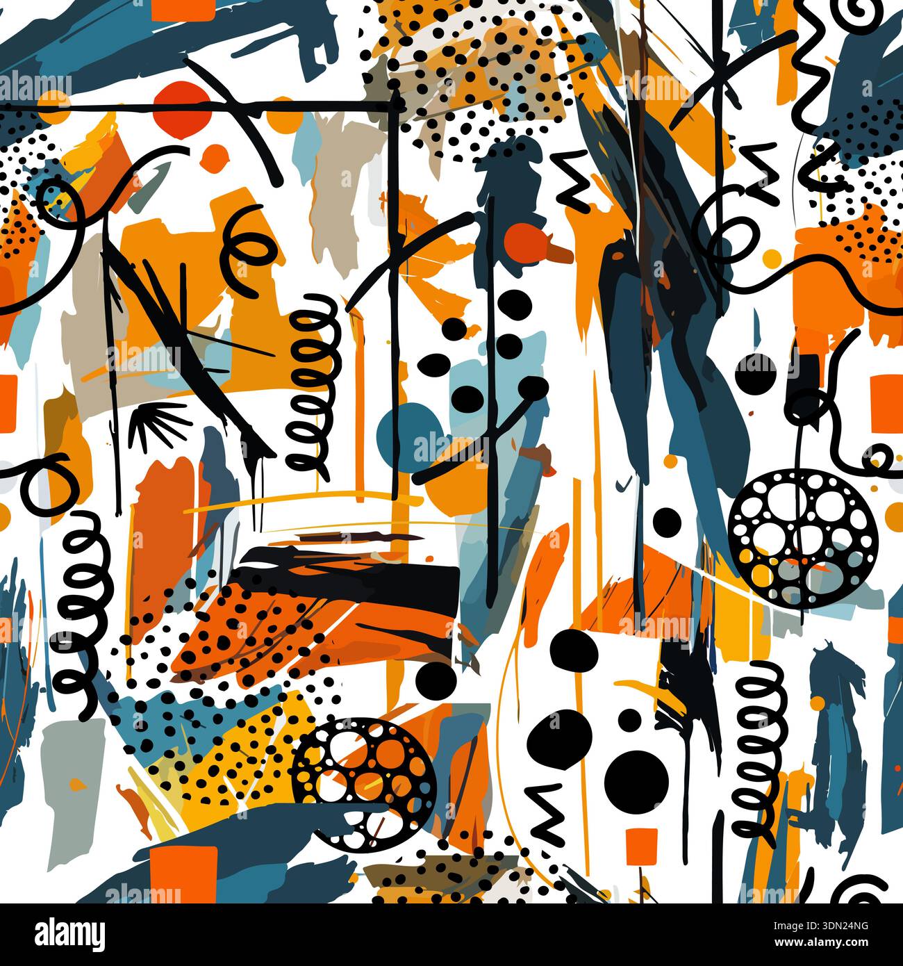Tratti di vernice di sfondo grafica astratti e allegri. Disegnato a mano. Non IA, background minimalisti Illustrazione Vettoriale