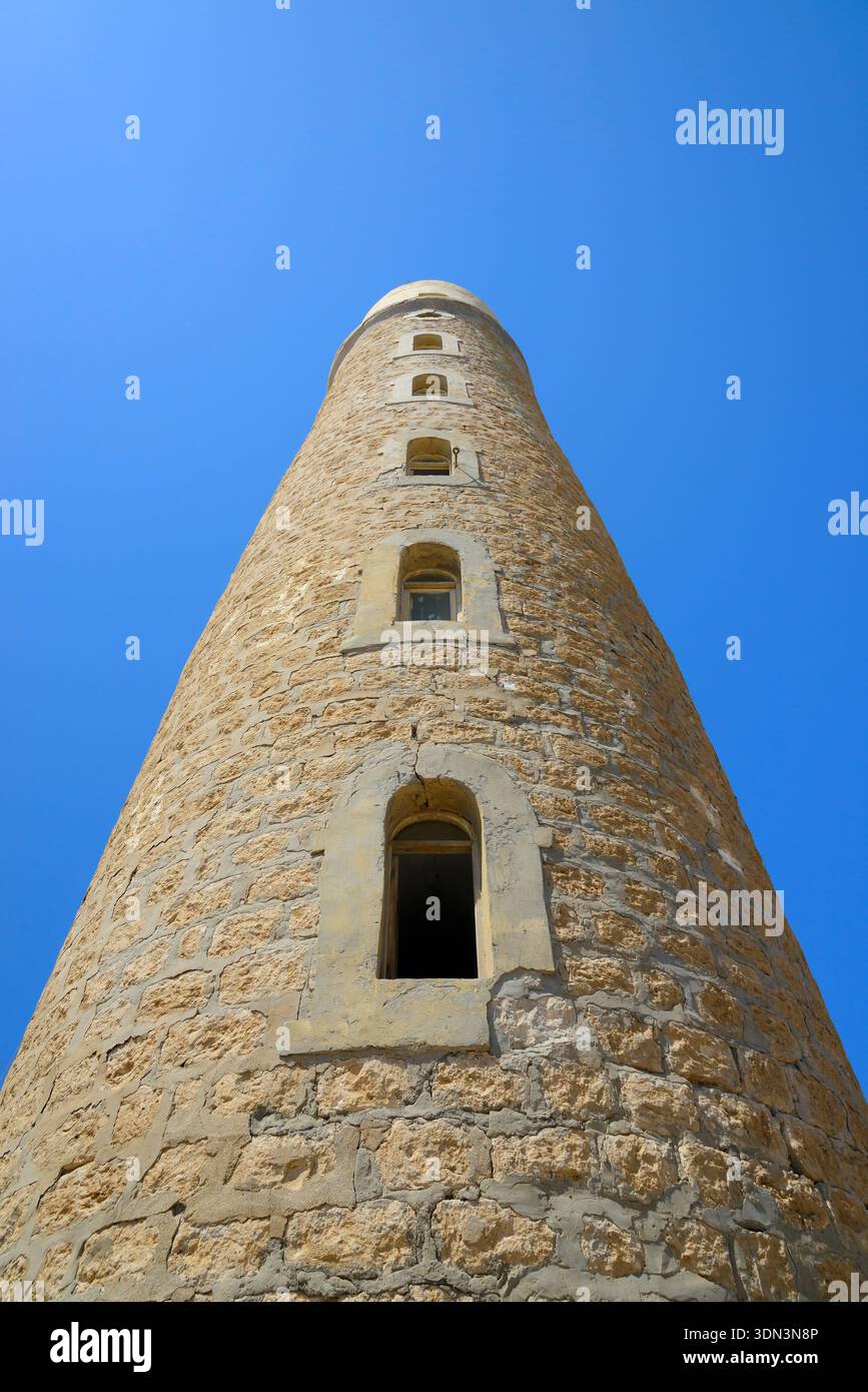 Brother Island e Faro, Brother Islands, Brothers, Mar Rosso, Egitto, Africa Foto Stock