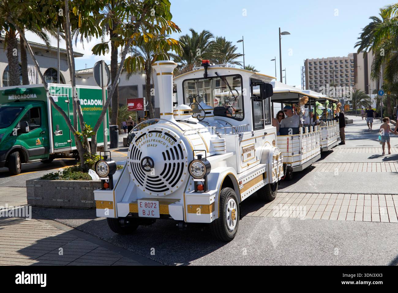 treno turistico tenerife costa adeje tenerife isole canarie spagna Foto Stock