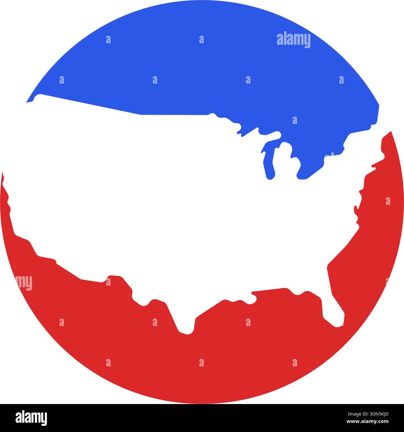 stati uniti d'america stati uniti d'america confine con l'icona vettoriale della mappa usa Illustrazione Vettoriale