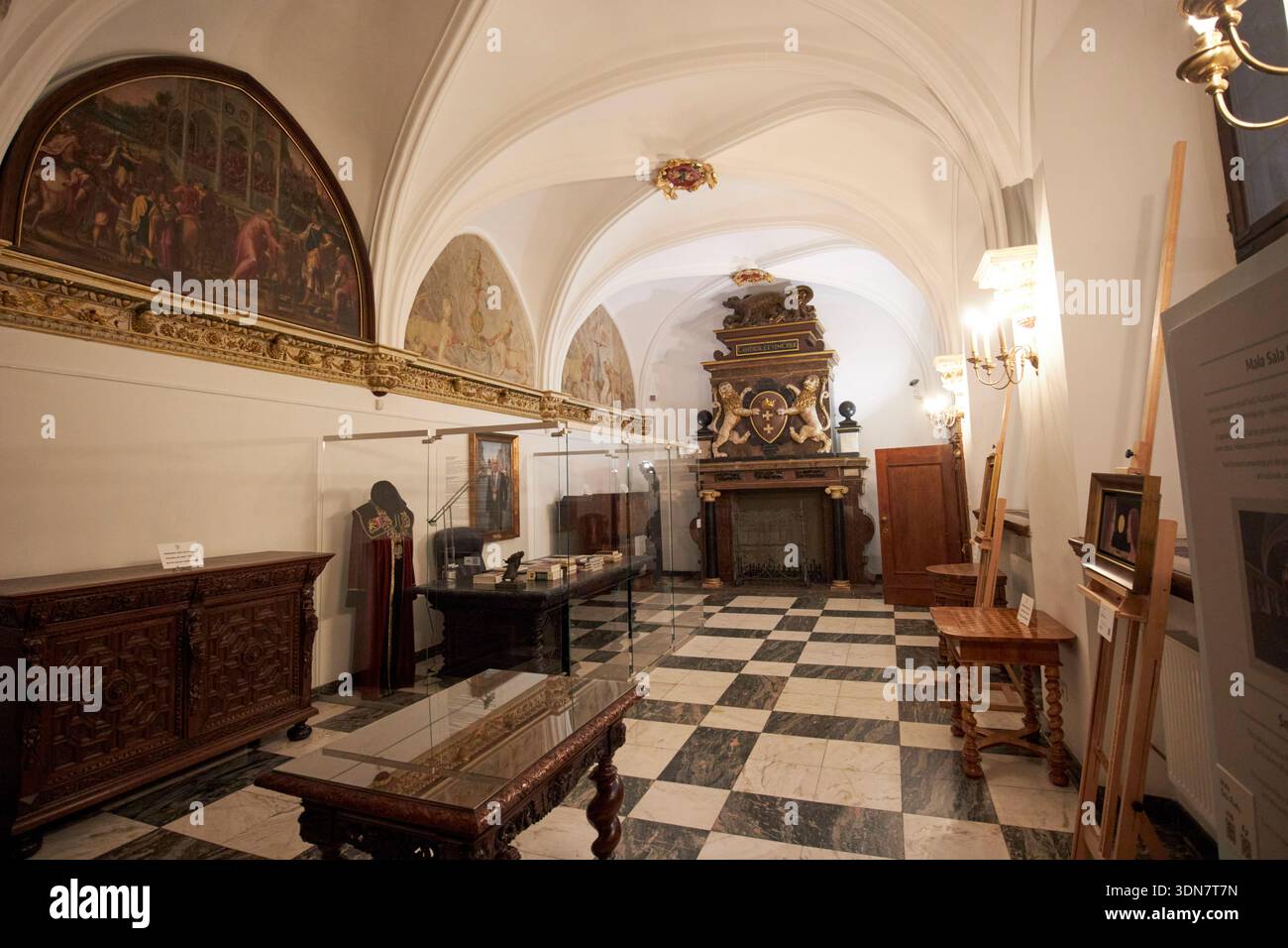 banco dei sindaci a ratusz glownego miasta, museo principale del municipio di danzica, polonia Foto Stock