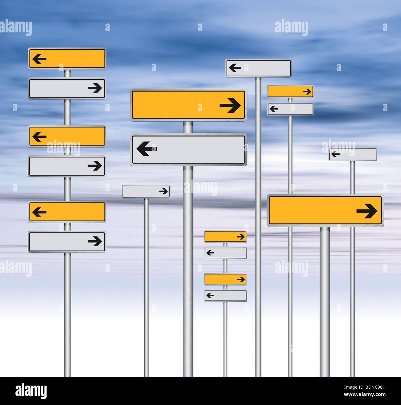 segni della freccia Foto Stock