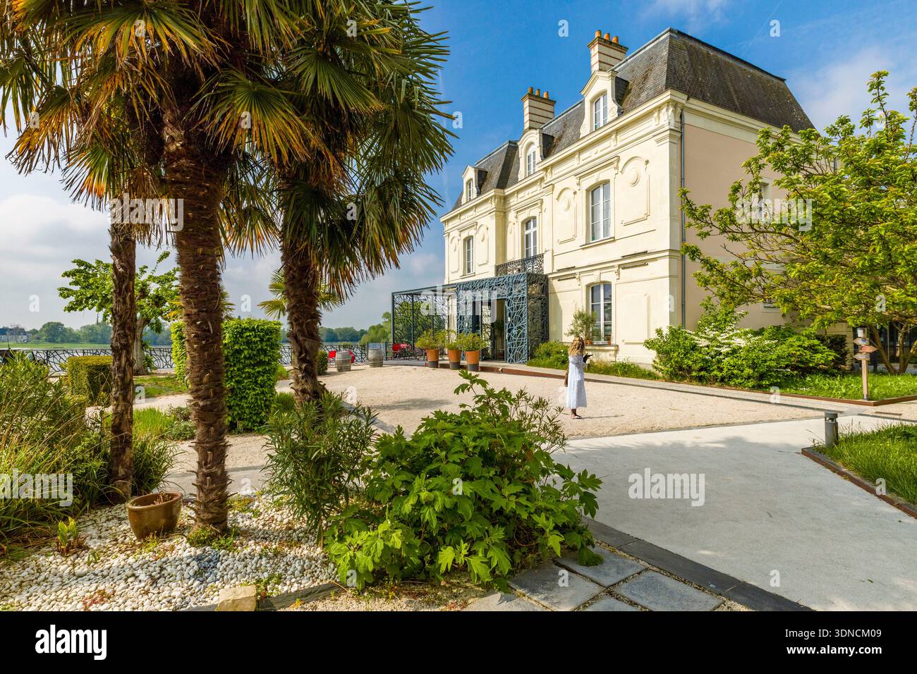 Francia, Maine e Loira, Les Ponts de CE, ristorante Les trois lieux Foto Stock