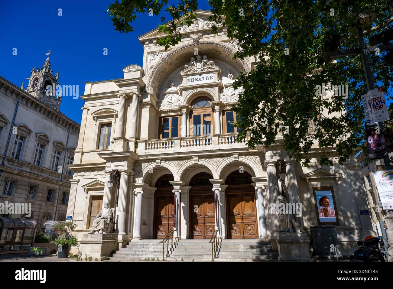 Francia, Vaucluse, Avignone, Place de l'Horloge, Opera Grand Avignone (XIX secolo) Foto Stock