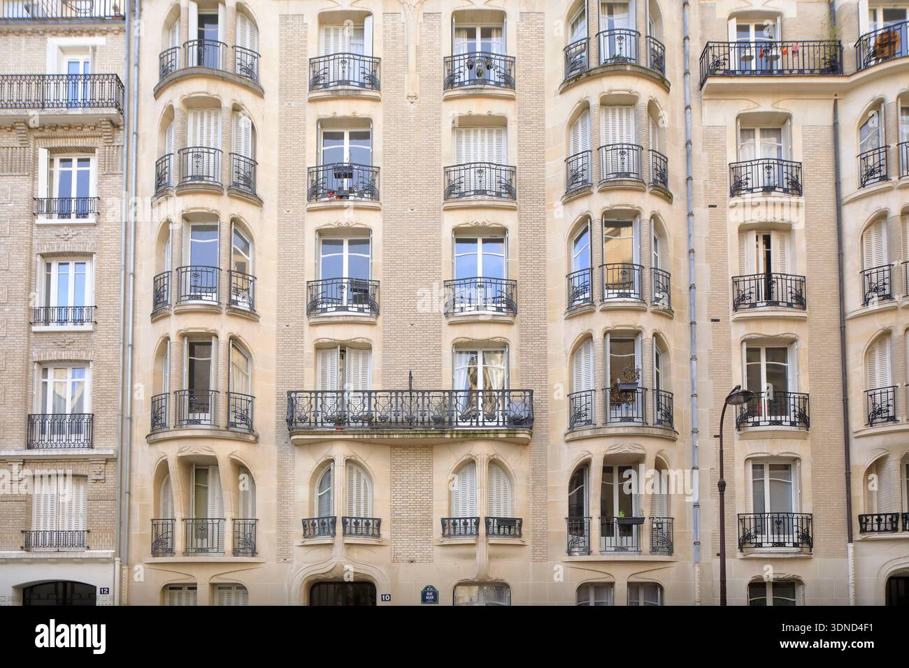 Francia, Parigi, rue Agar, edifici progettati da Hector Guimard Foto Stock