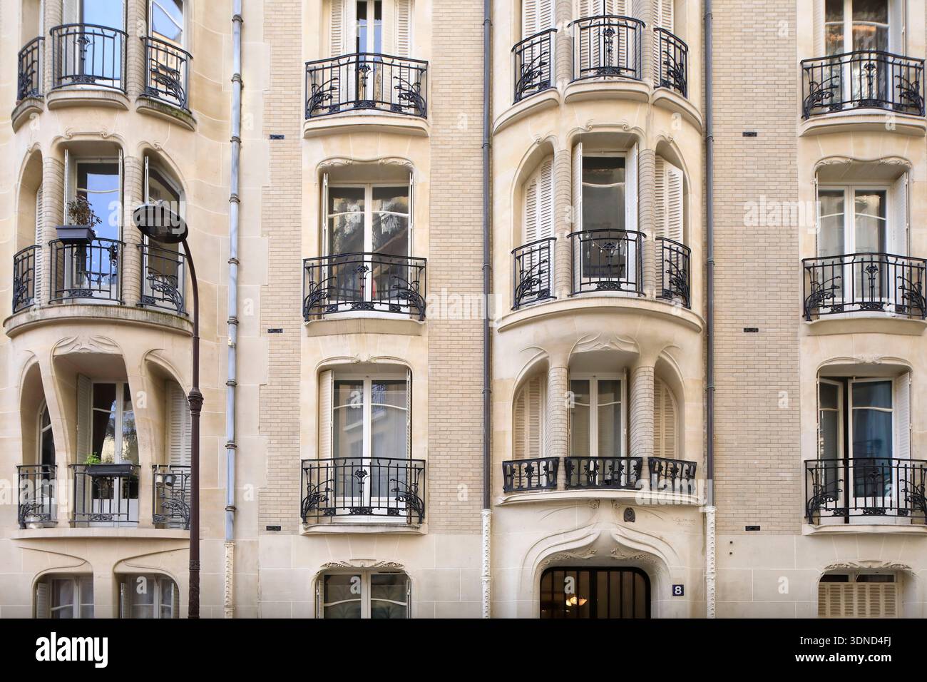 Francia, Parigi, rue Agar, edifici progettati da Hector Guimard Foto Stock