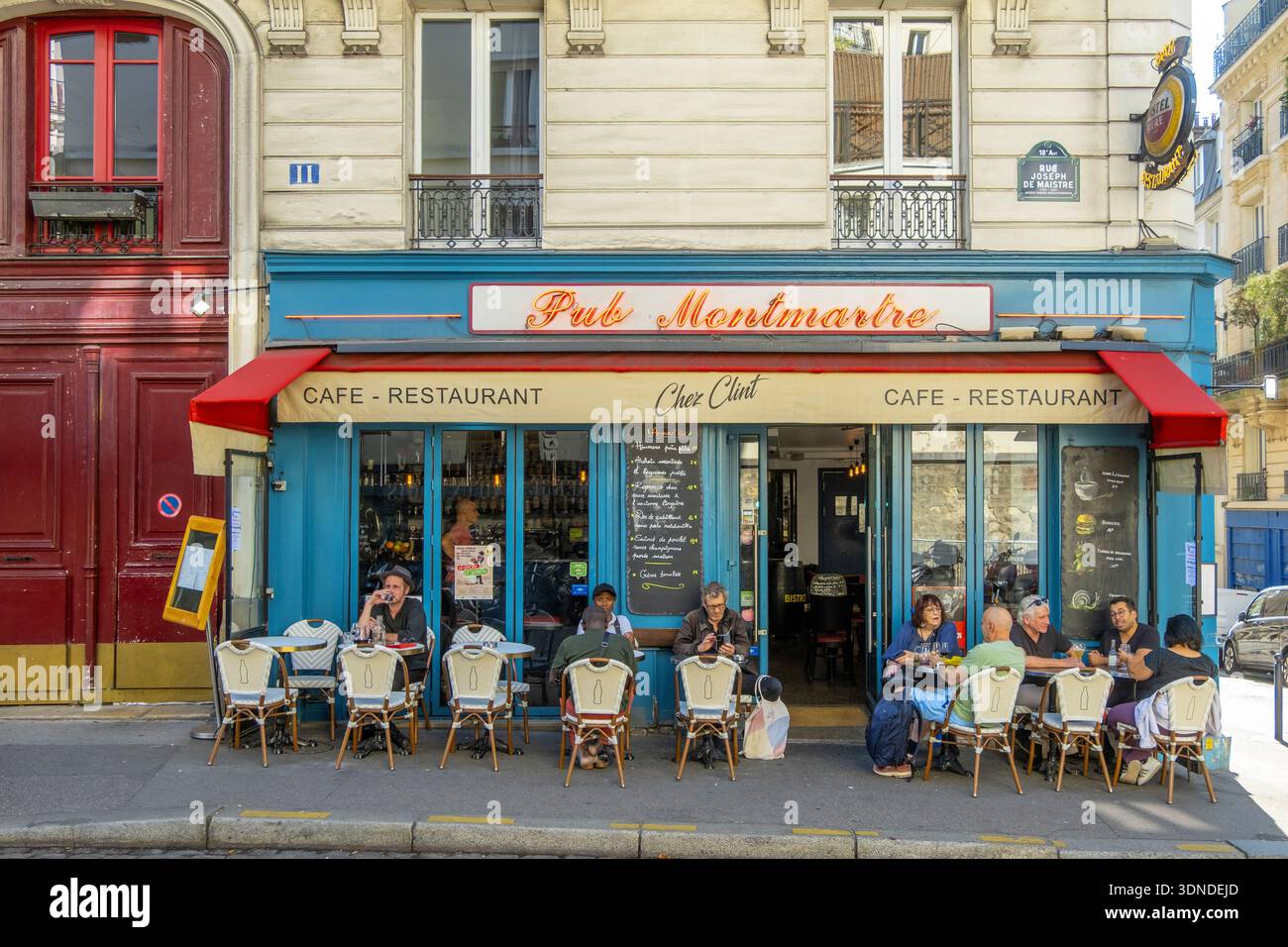 Francia, Parigi, Montmartre, Montmartre Pub, Rue Joseph de Maistre, quartiere Abbesses Foto Stock