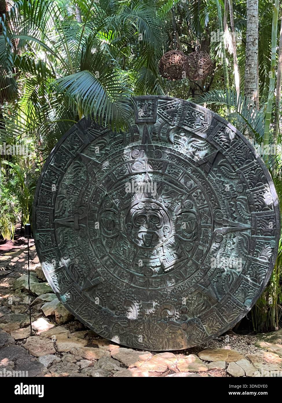 Calendario Azteco, Viva Azteca di Wyndham, Yucatán, Messico Foto Stock