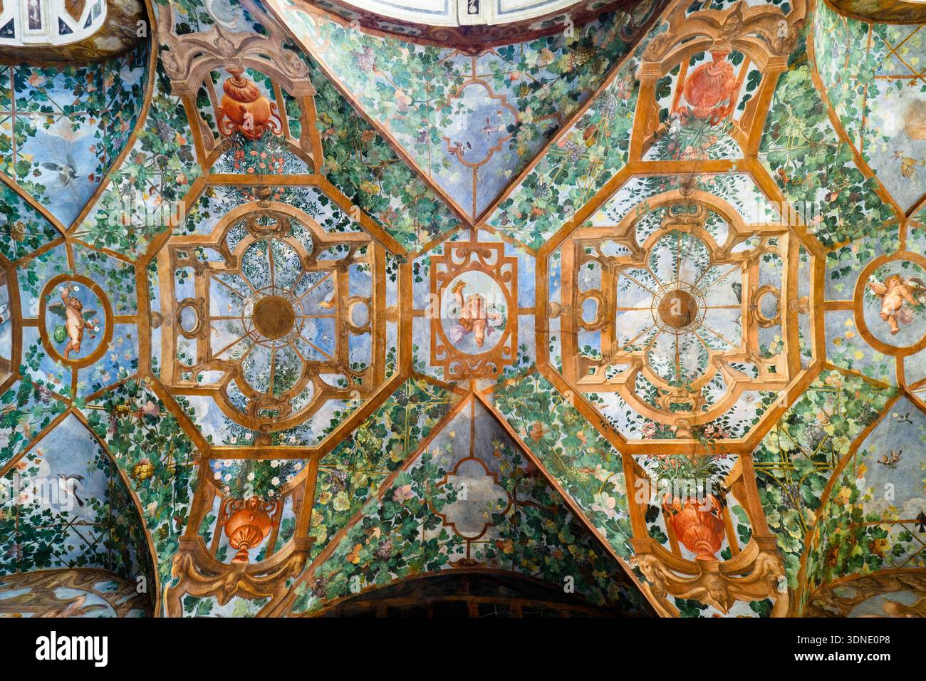 Soffitto a loggiato - Palazzo Altemps, Museo Nazionale Romano - Roma, Italia Foto Stock