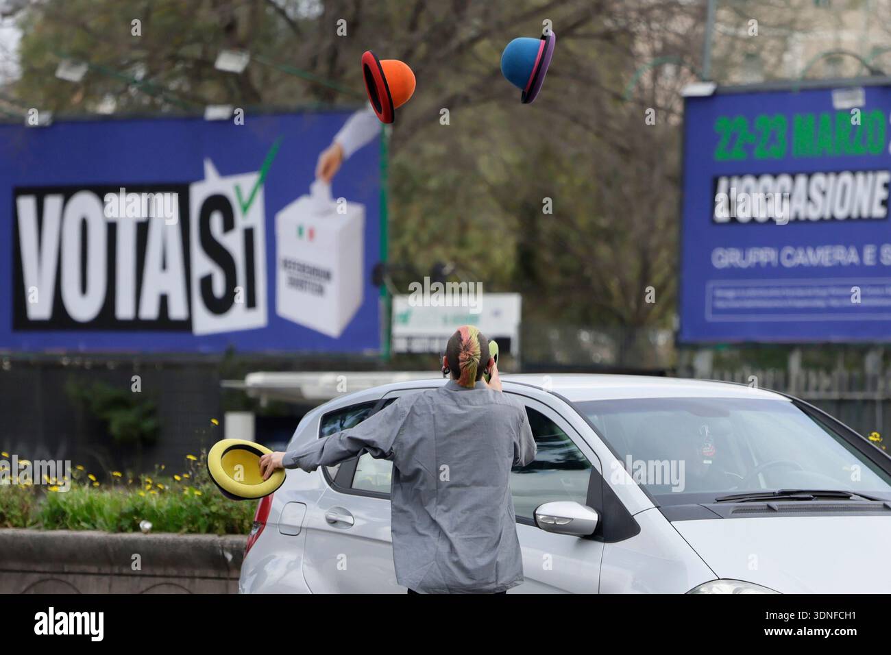 Roma, Italia. 10 febbraio 2026. Cristoforo Colombo Propaganda per il referendum sulla giustizia - Roma-Italia -Martedì10 febbraio 2026 - Cronaca - (foto di Cecilia Fabiano/ crediti: LaPresse/Alamy Live News Foto Stock