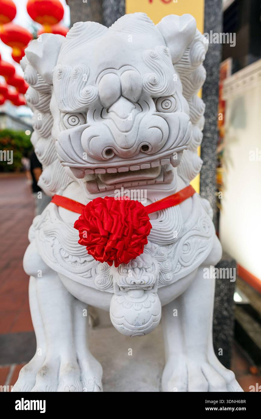 Statua del leone cinese Malacca Malesia Foto Stock