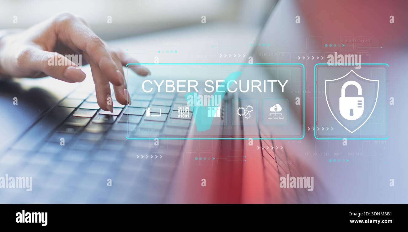 Strategie per la sicurezza informatica e la protezione dei dati nell'ambiente aziendale digitale. Foto Stock