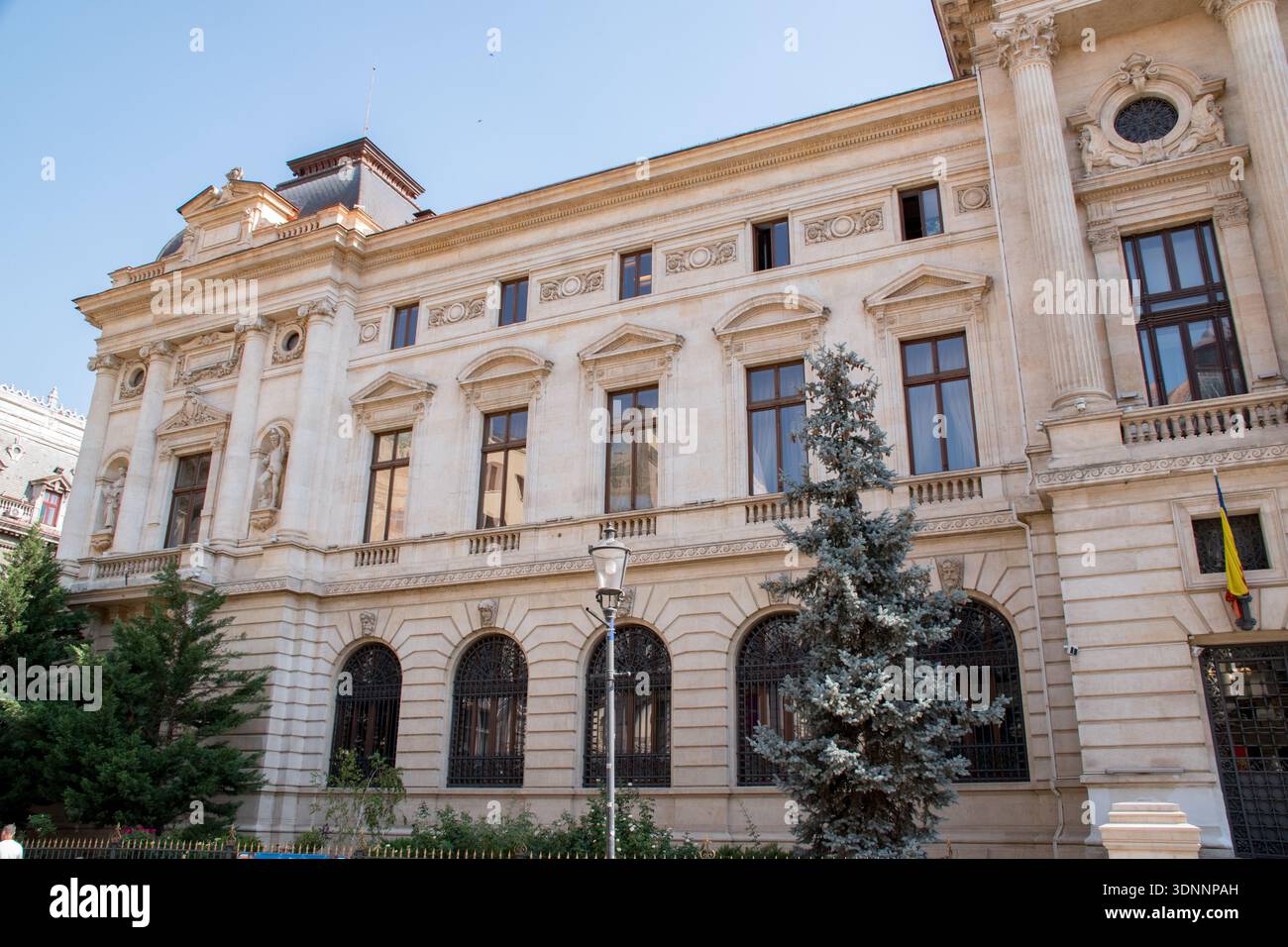 La Banca nazionale di Romania (BNR) ha la sua sede nel centro storico di Bucarest Foto Stock