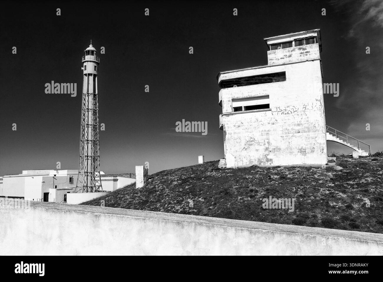 Faro, Castello di San Sabastico, Cadice, Andalusia, Spagna, Europa Foto Stock