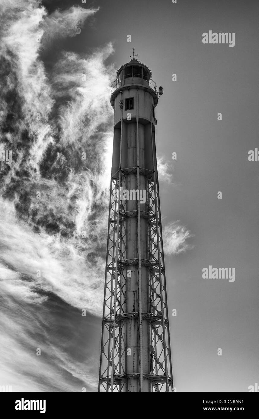 Faro, Castello di San Sabastico, Cadice, Andalusia, Spagna, Europa Foto Stock