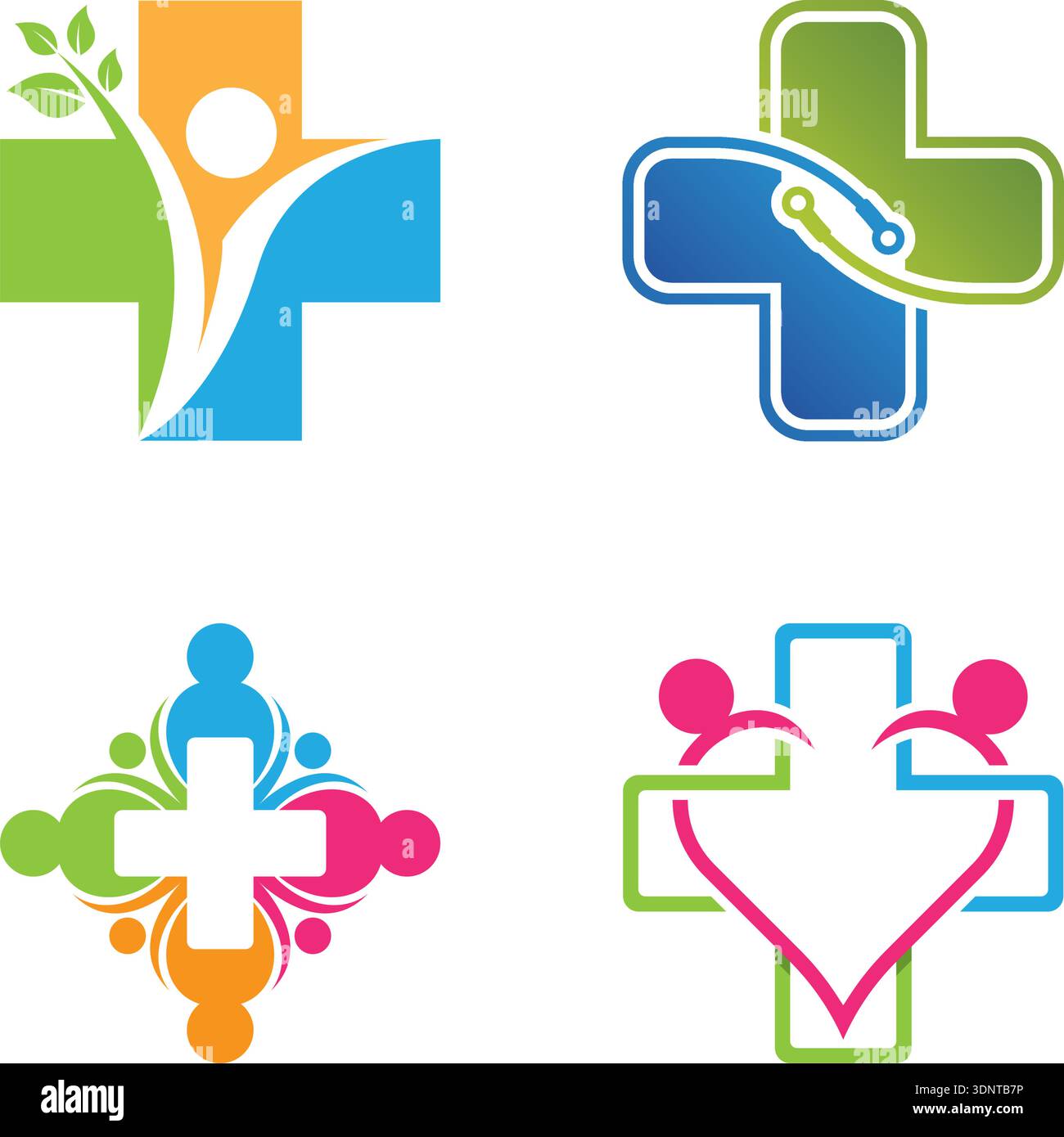 Design dell'icona vettoriale del logo salute Illustrazione Vettoriale
