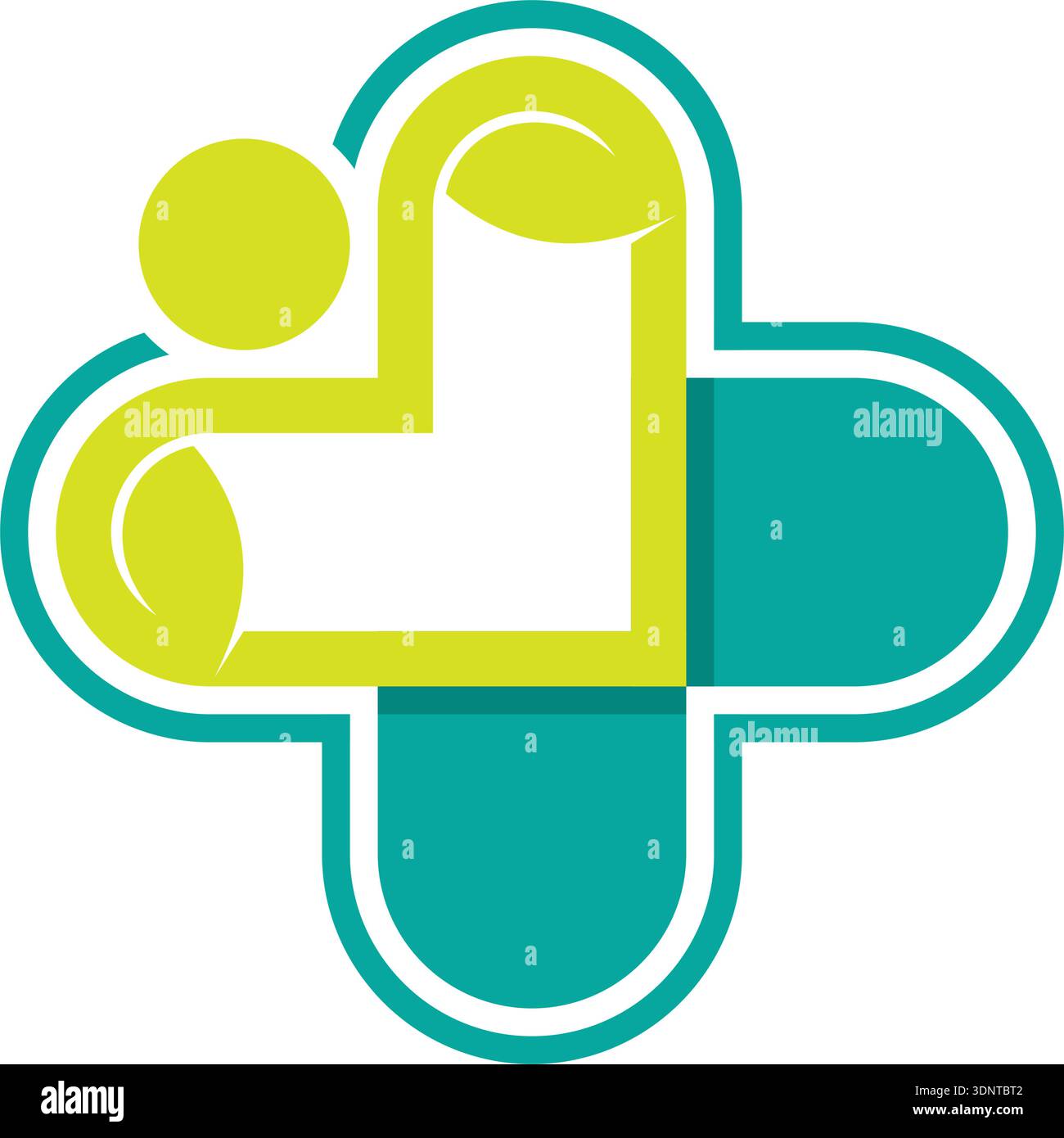 Design dell'icona vettoriale del logo salute Illustrazione Vettoriale