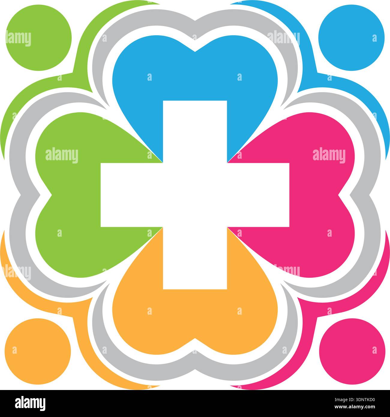 Design dell'icona vettoriale del logo salute Illustrazione Vettoriale