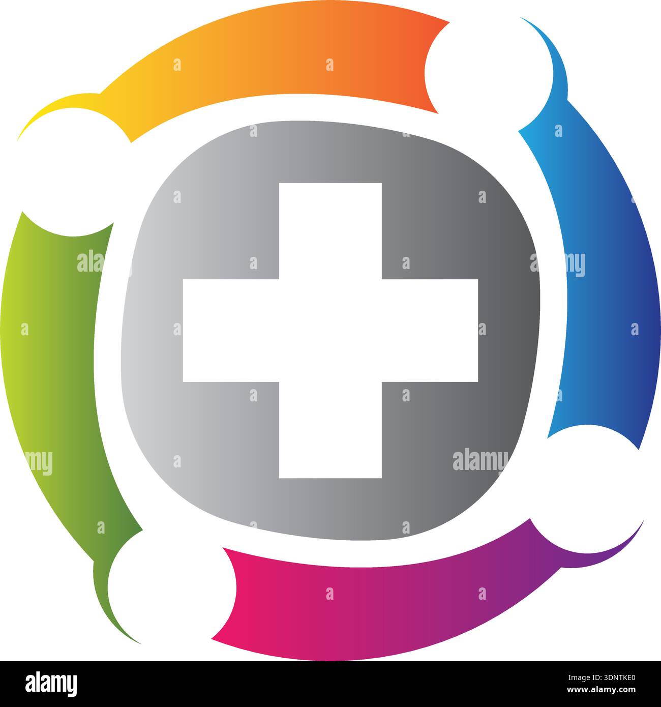 Design dell'icona vettoriale del logo salute Illustrazione Vettoriale