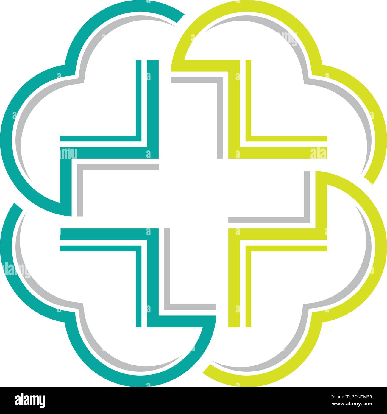 Design dell'icona vettoriale del logo salute Illustrazione Vettoriale