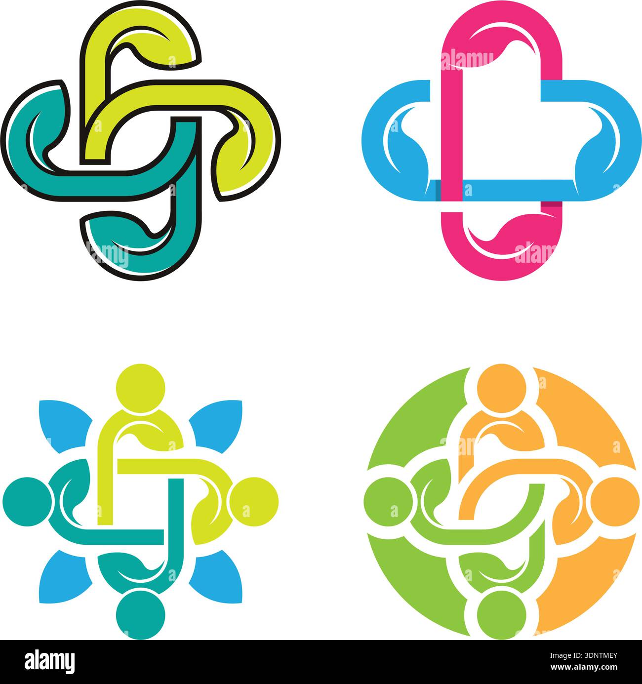 Design dell'icona vettoriale del logo salute Illustrazione Vettoriale