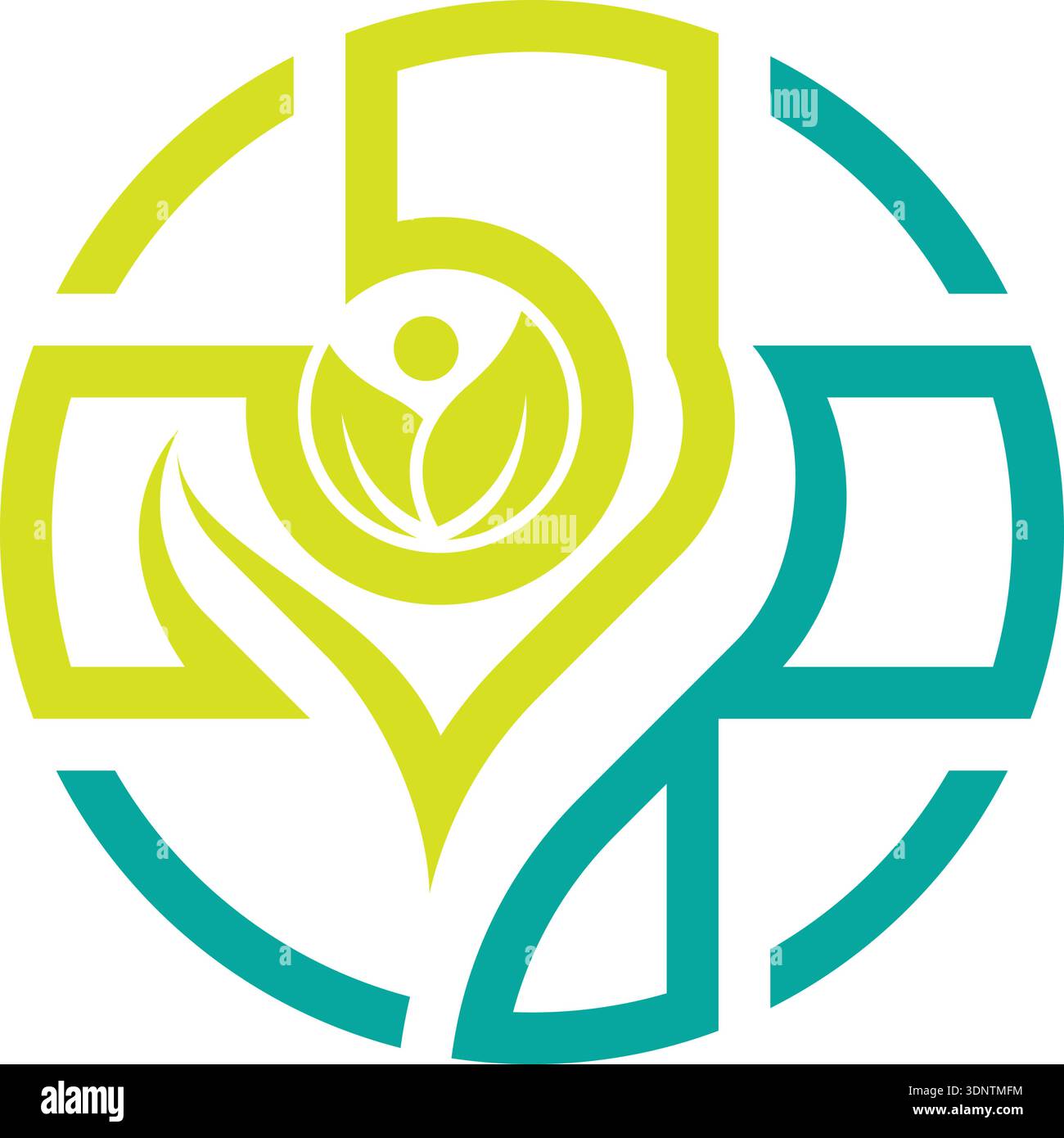 Design dell'icona vettoriale del logo salute Illustrazione Vettoriale