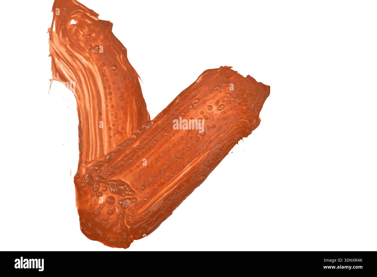Una macchia di vernice marrone acquerello Foto Stock
