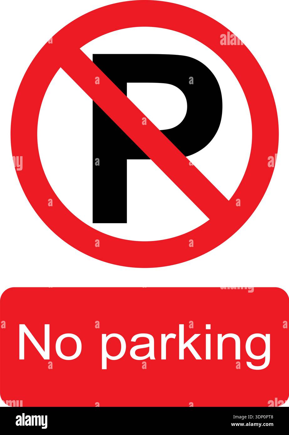Cartello Parcheggio Privato Vietato: Targa Rossa 40x10 Cm In Plastica Con Pittogramma, Uso Esterno - 3