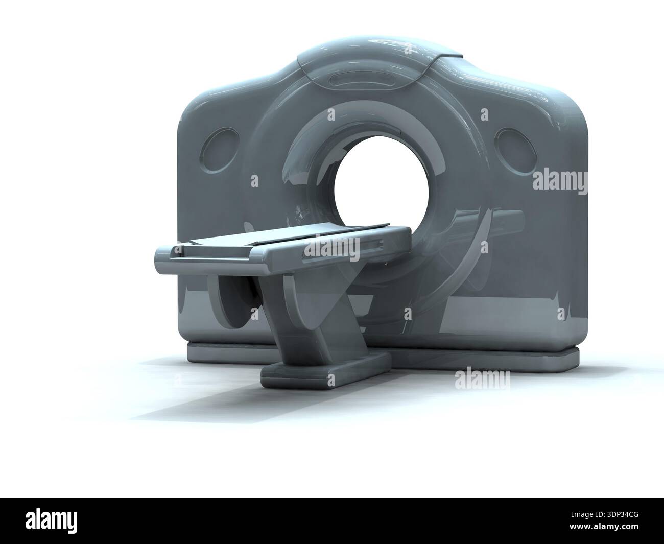 3D render di una tomografia assiale computerizzata TAC o uno scanner cat. Le scansioni sono effettuate tramite il calcolo di tomografia da immagini a raggi X Foto Stock