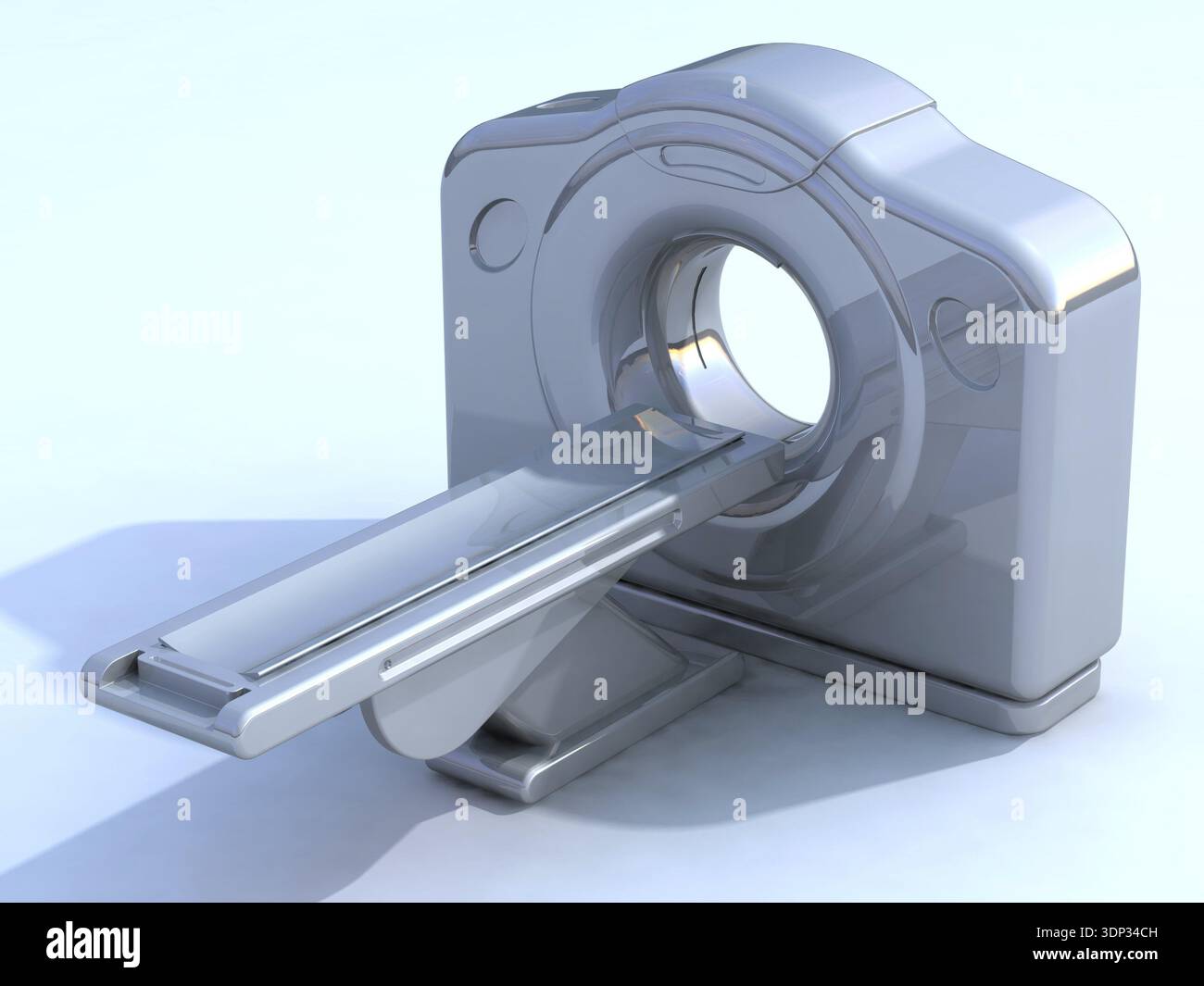 3D render di una tomografia assiale computerizzata TAC o uno scanner cat. Le scansioni sono effettuate tramite il calcolo di tomografia da immagini a raggi X Foto Stock