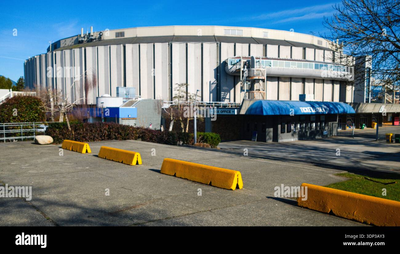 Il Pacific Coliseum, un tempo sede dei Vancouver Canucks, a East Vancouver, British Columbia. Foto Stock
