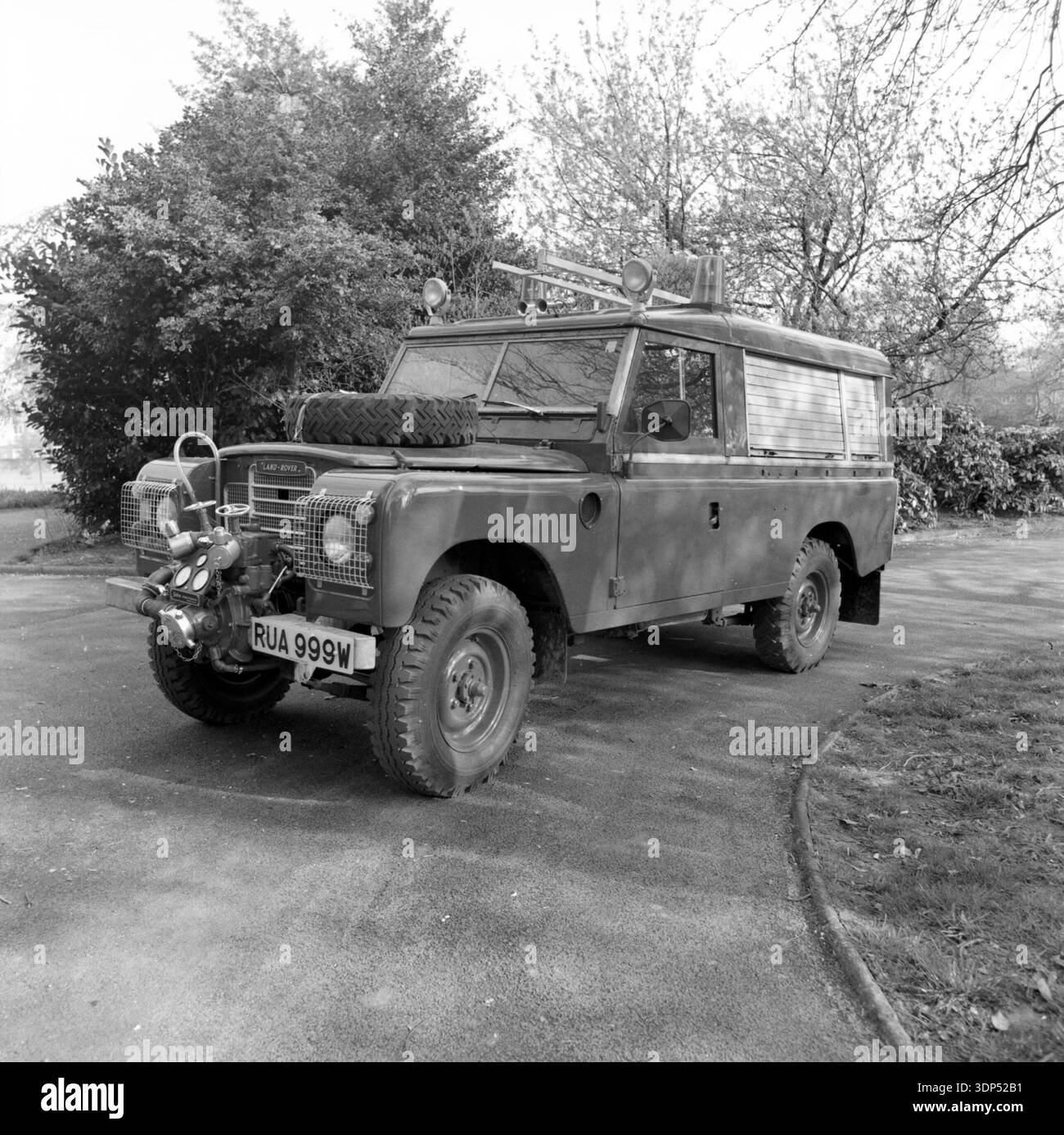 Landrover Fire Engine, 1982 Foto Stock