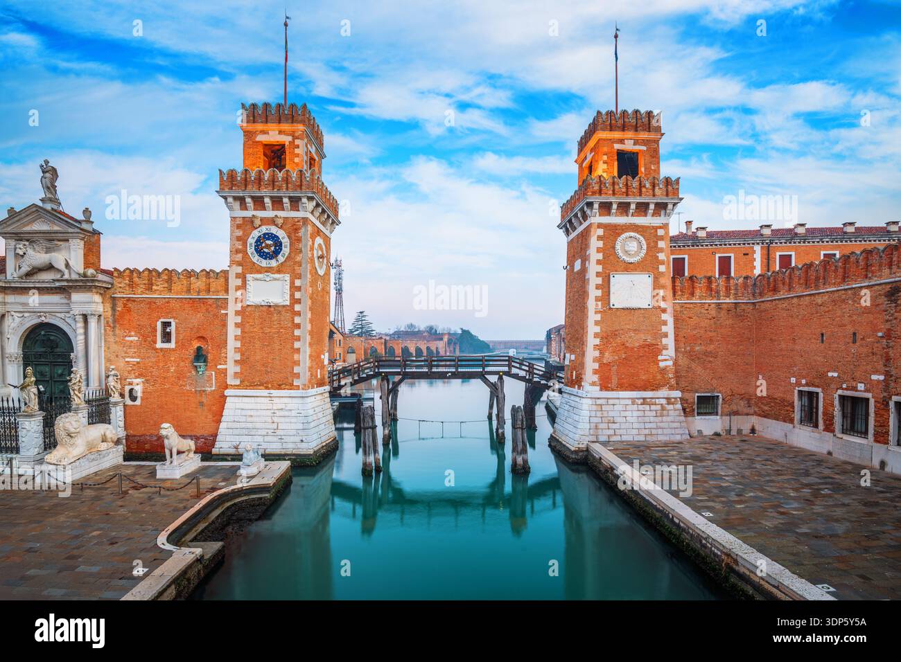 Venezia, Italia all'Arsenale di Venezia di mattina. Foto Stock