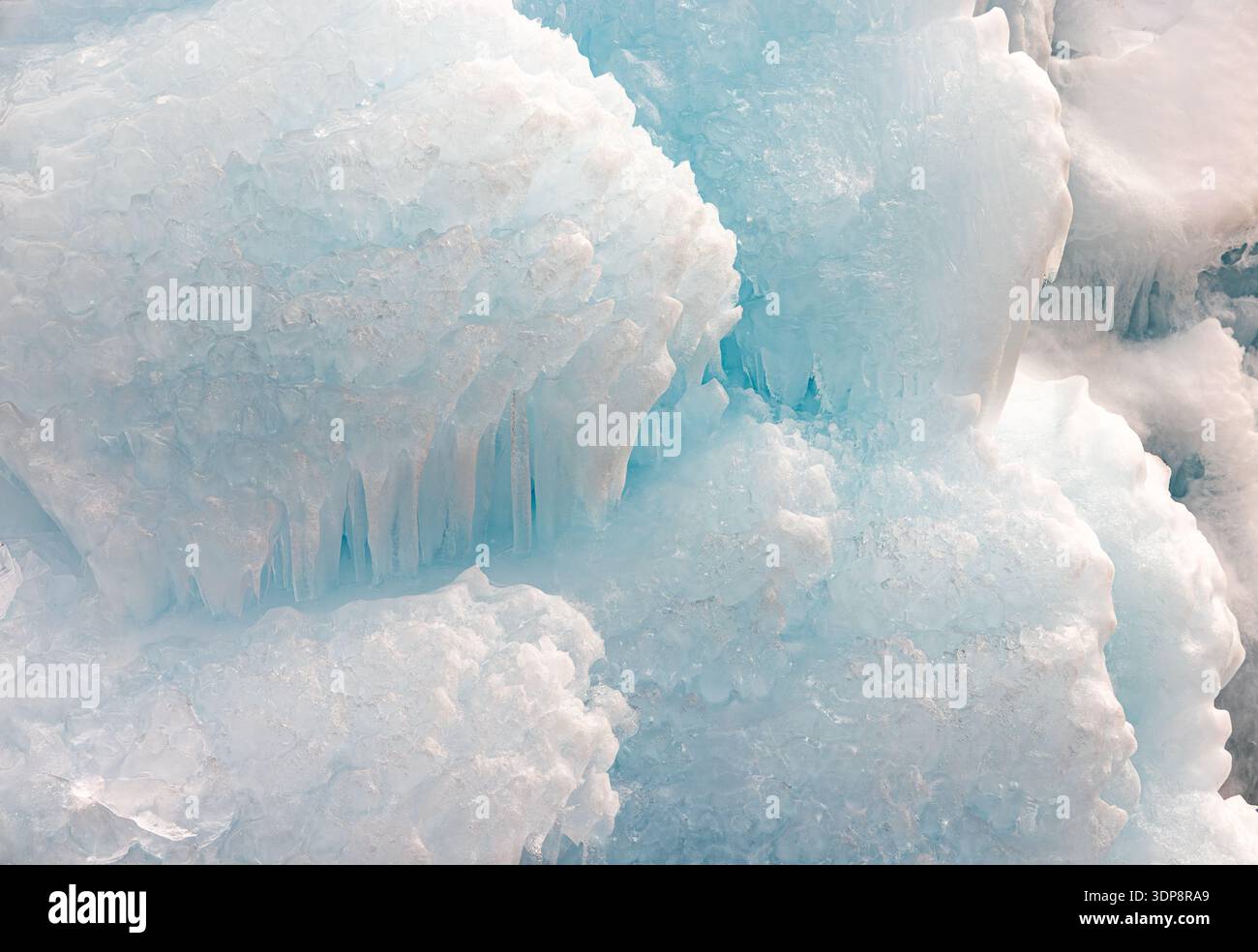 immagine dettagliata delle formazioni di ghiaccio al parco di ghiaccio di ouray Foto Stock