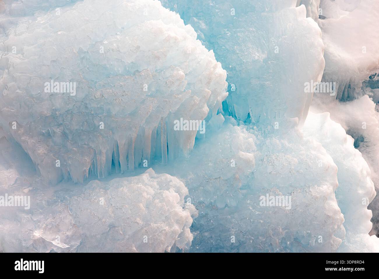 immagine dettagliata delle formazioni di ghiaccio al parco di ghiaccio di ouray Foto Stock