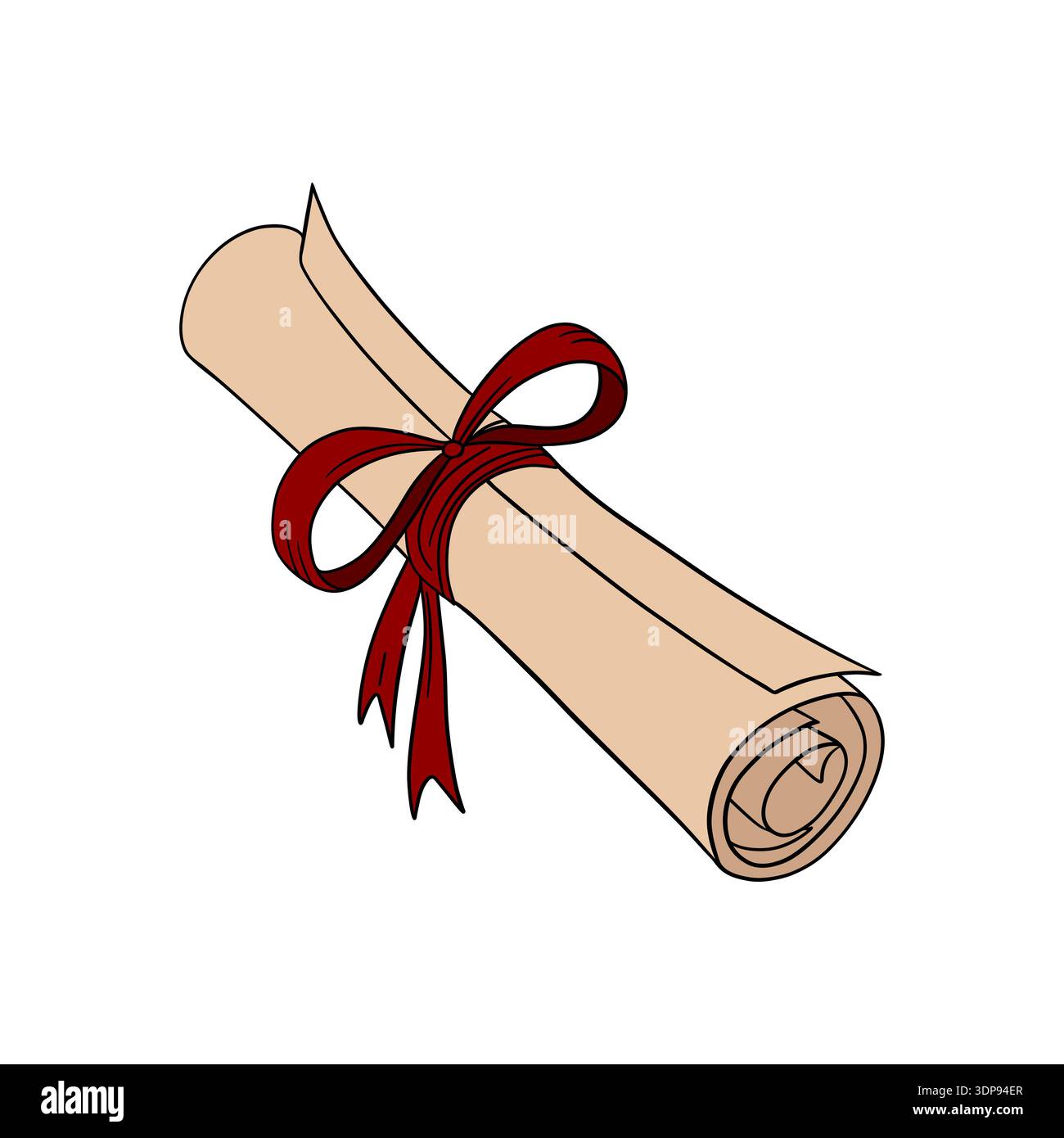 Lettera di Natale d'epoca legata a un nastro rosso, cartoleria per le feste vecchio stile, auguri natalizi, cartoline di stagione, inviti, cli Foto Stock