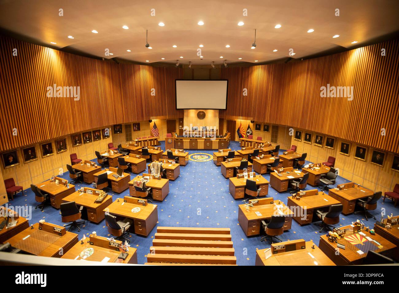 Phoenix, Arizona - la camera del Senato nel complesso del Campidoglio dell'Arizona. Foto Stock