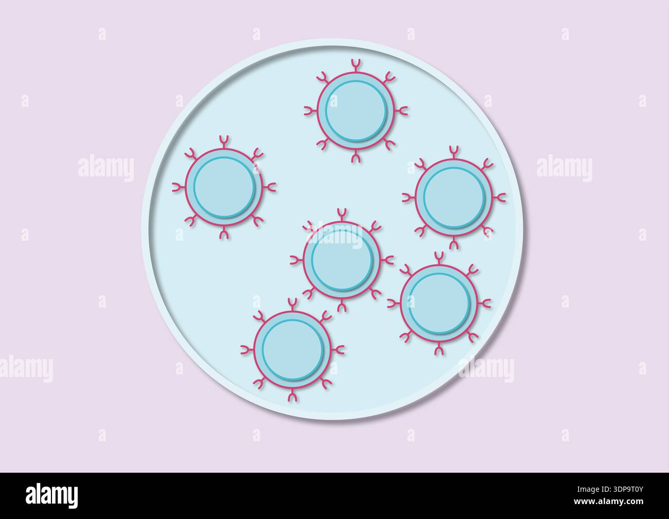 Illustrazione concettuale delle cellule del recettore dell'antigene chimerico (CAR-T). Le cellule CAR-T sono le cellule T di un paziente, una forma di globuli bianchi, che sono stati geneticamente modificati per riconoscere e distruggere alcuni tumori o cellule autoimmuni che altrimenti potrebbero essere tollerati dal sistema immunitario. Foto Stock
