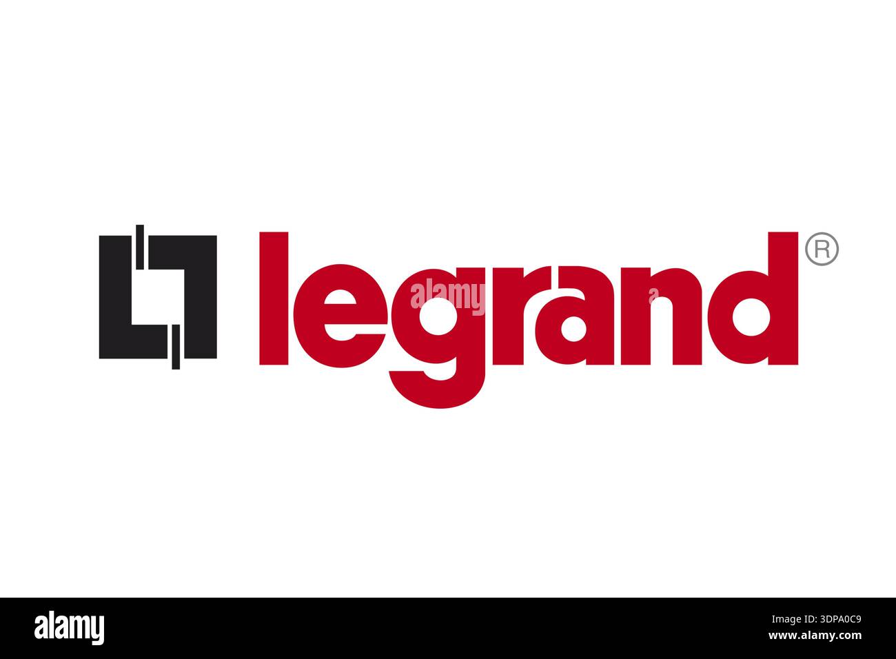 Logo aziendale, logo aziendale, logo, ci, identità aziendale, illustrazione, grafica, società, Legrand SA, società francese, Limoges, motori elettrici Foto Stock
